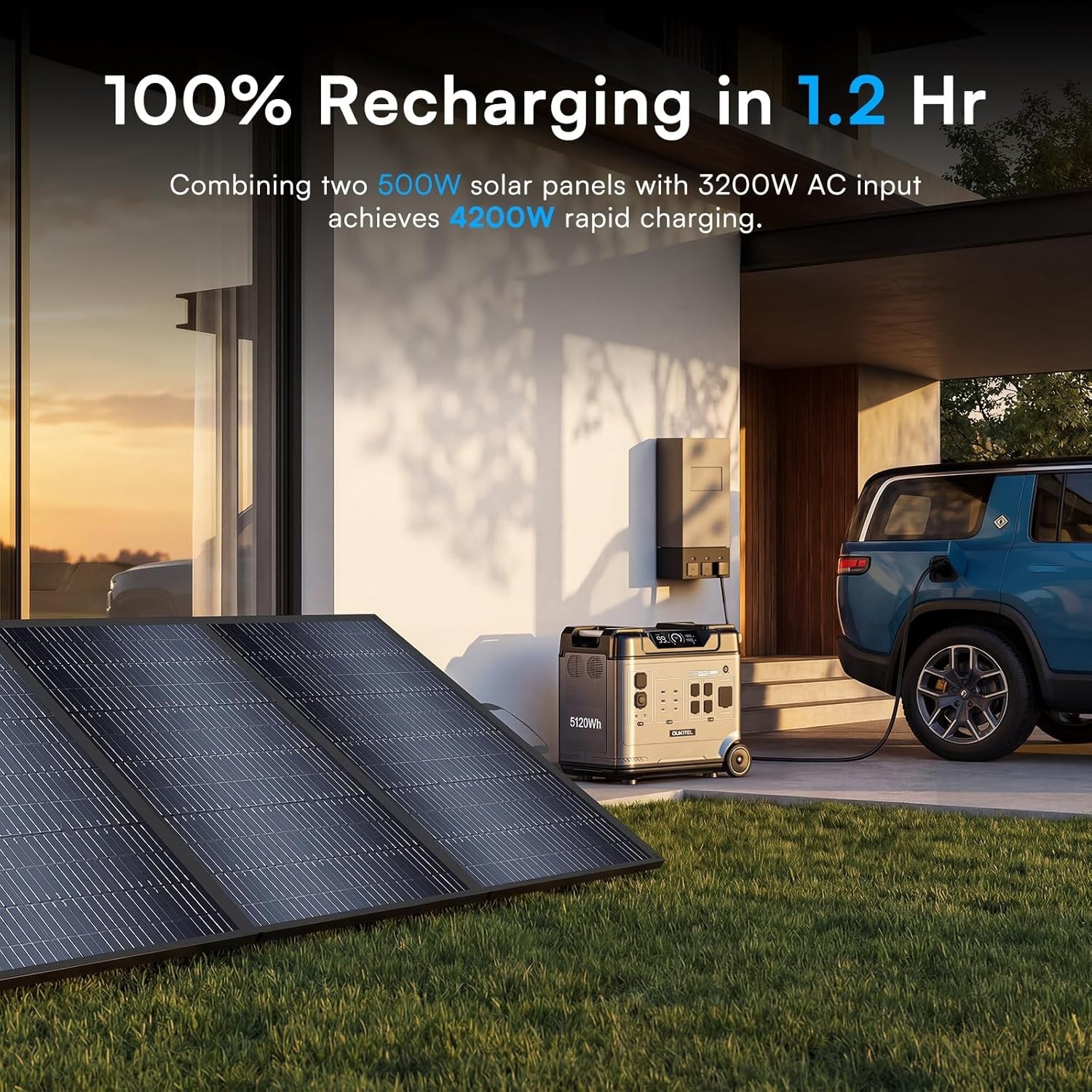 OUKITEL BP5000MAX Power Station 5120Wh 5000W Expand up to 19456Wh Huge Capacity