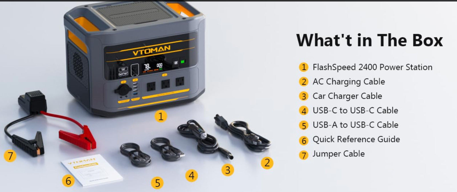 VTOMAN FlashSpeed 2400 Portable Solar Generator Power Station