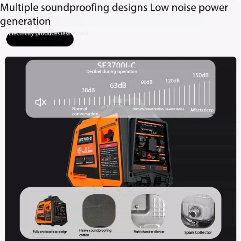Gasoline Generator Small Household Outdoor Camper Portable Inverter High Power