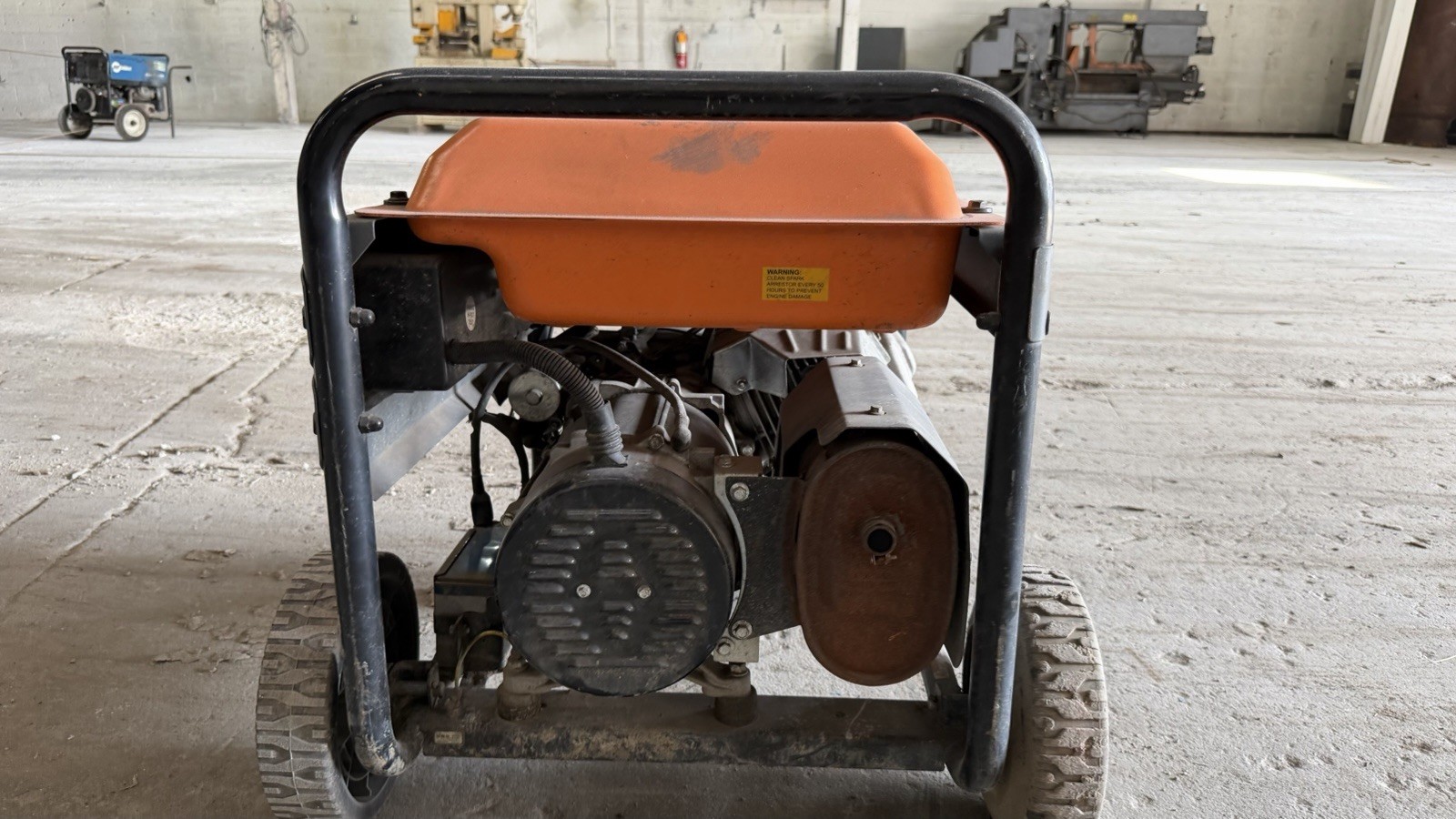 Generac RS8000E Power Generator Electric Start Hour Meter Battery Charger Orange