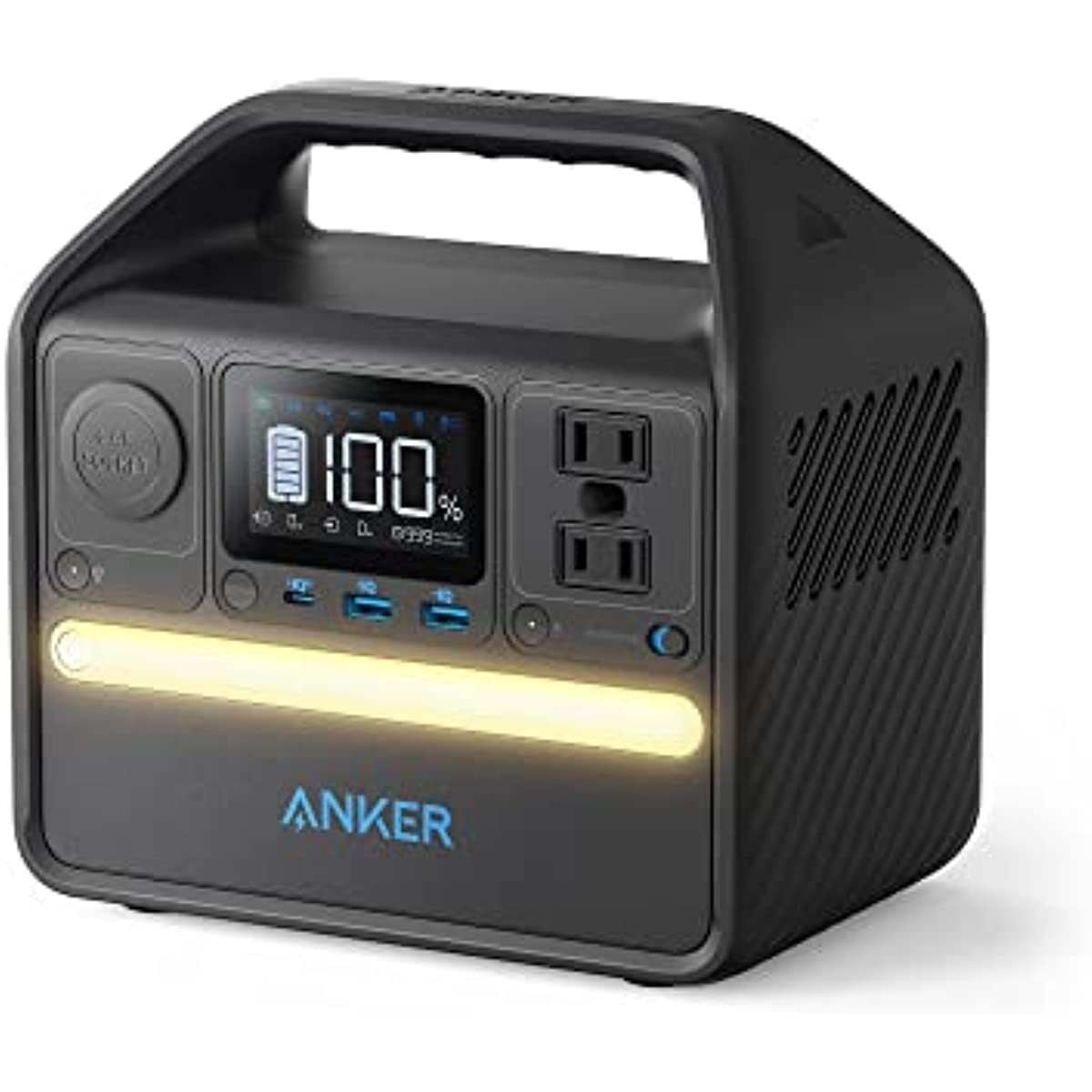 Portable Power Station 256Wh Solar Generator 200W 6-Port PowerHouse 2 AC Outlets