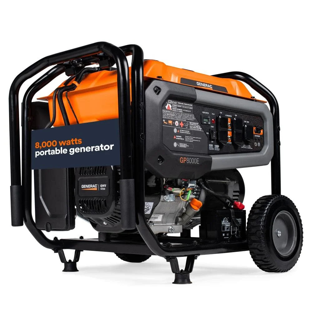 Generac Gp Series 10,000 Watt Gas Powered 50-State Portable Generator With