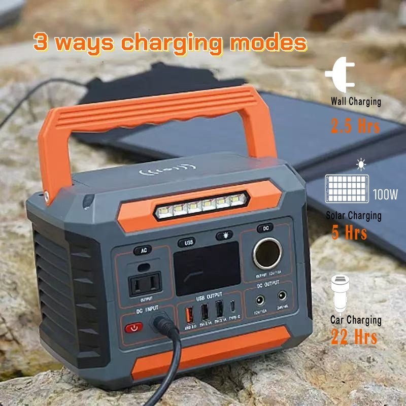 portable power station with solar panel fast charging wireless charging outdoor