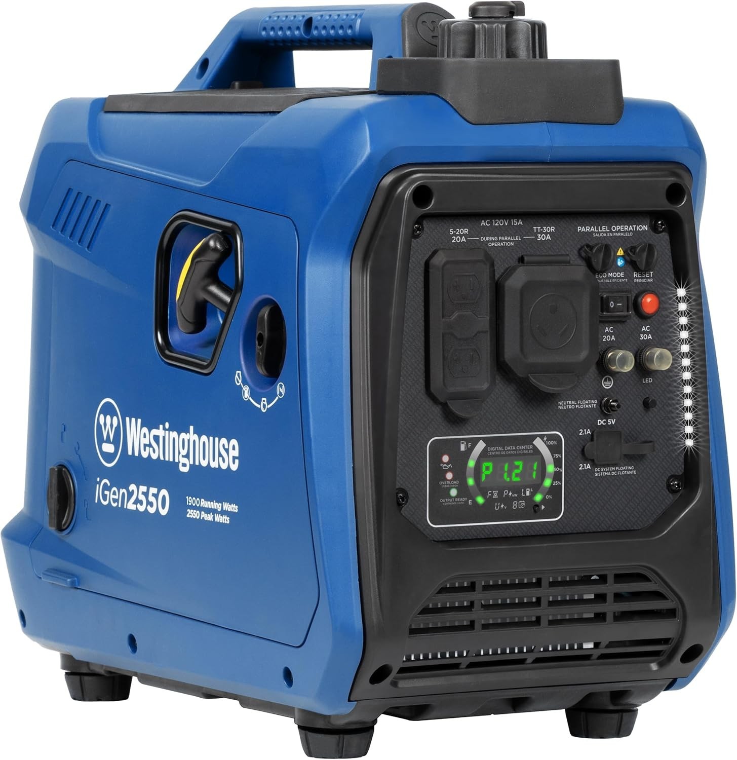 Westinghouse 2,550-Watt Super Quiet Portable Gas Inverter Generator, Ultra-Light