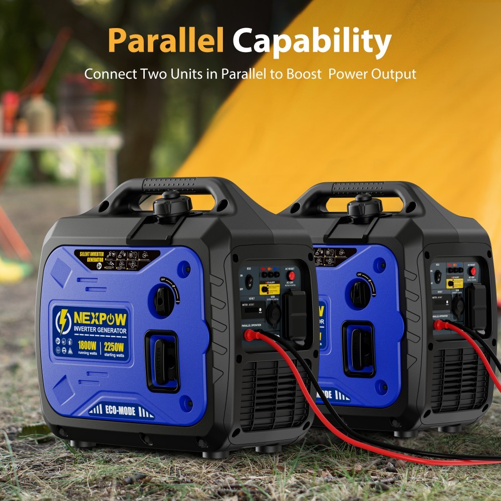NEXPOW 2250W Inverter Generator Gas Powered Ultra Quiet EPA Certified Camping RV