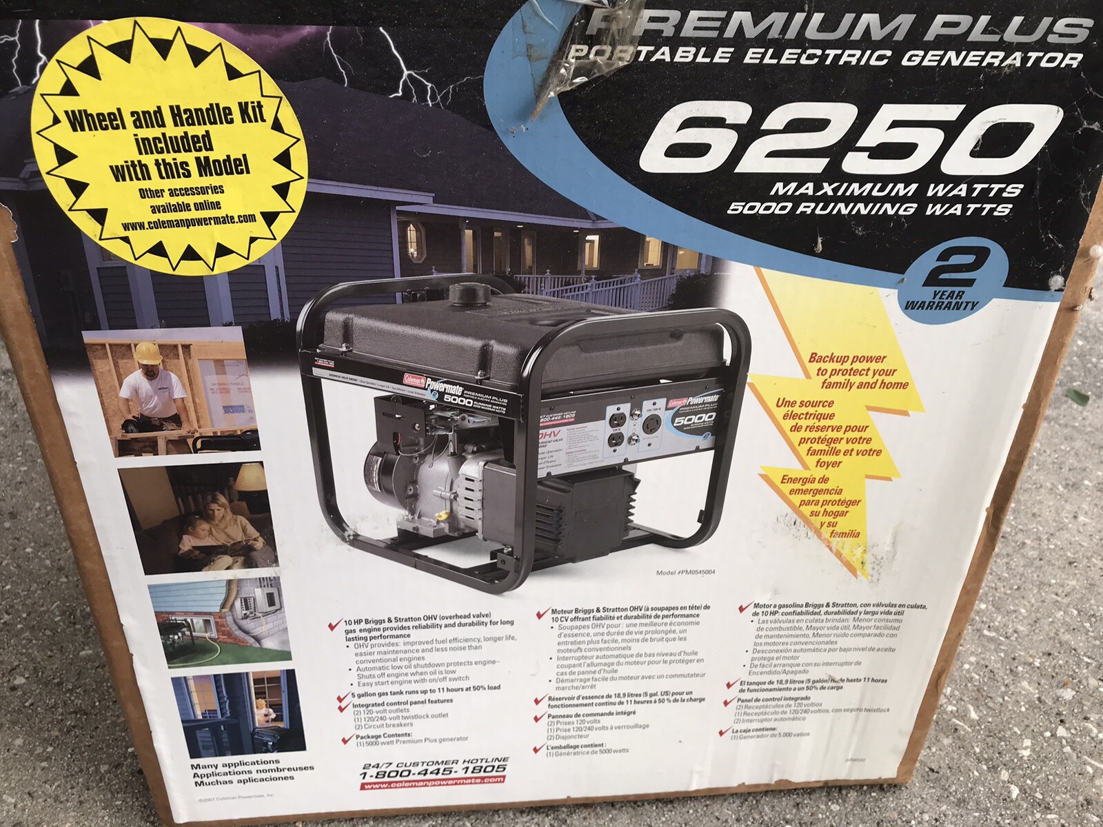 Coleman Powermate Premium Plus 5000 Gas Generator -Cash Only – *Local Pickup”