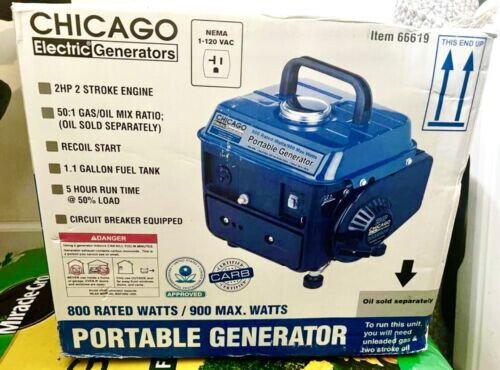 Chicago Electric PORTABLE GENERATOR – 900 Watts Max/800 Running Watts