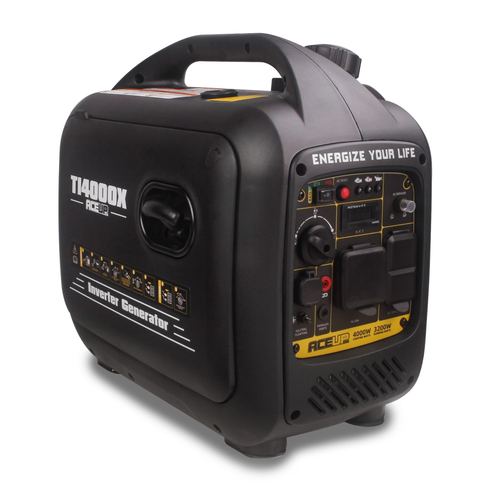 4000W Inverter Gasoline Generator Silent Camping Emergence Blizzard Hurricane