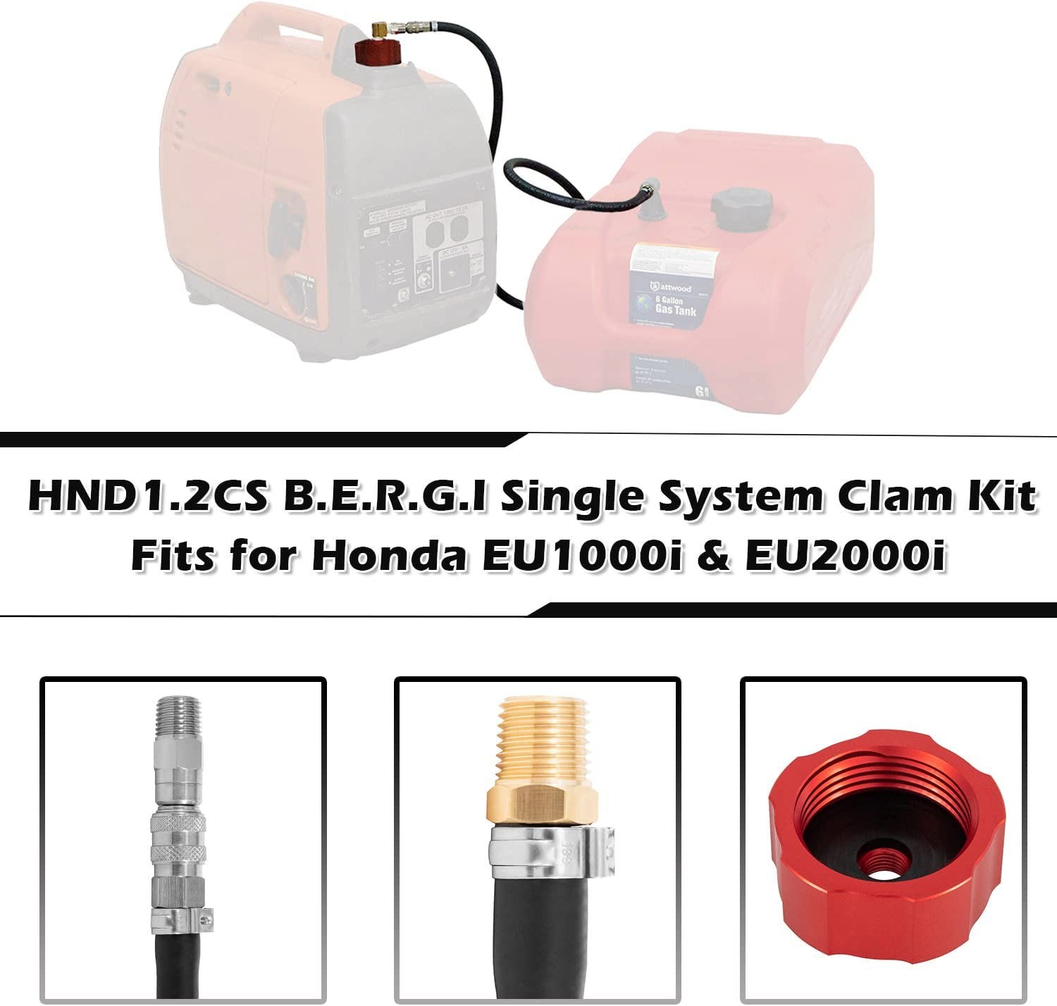 HND1.2CS I Single System Clam Kit Extended Run For Honda EU1000i/2000i Generator