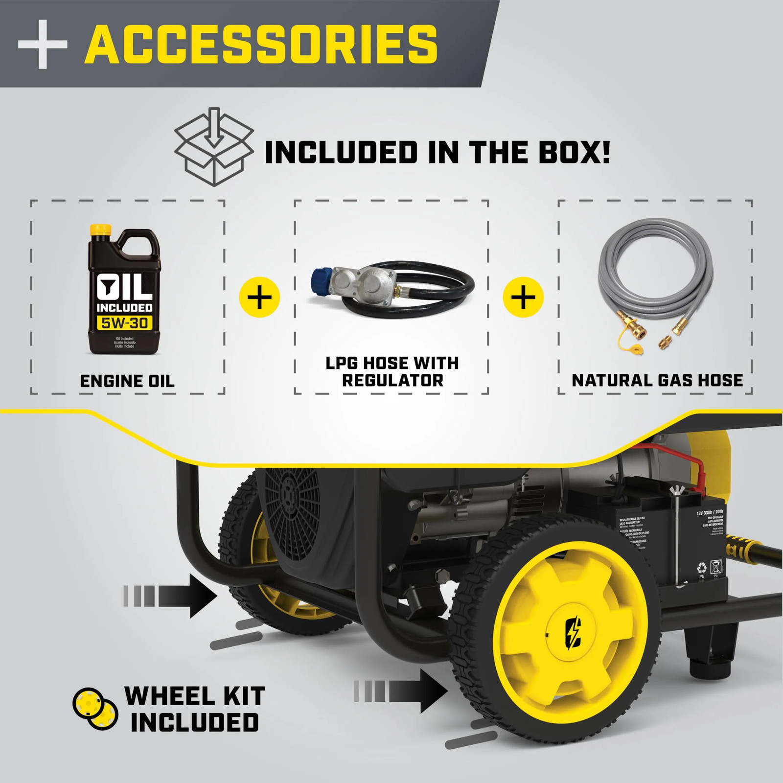 Champion Power Equipment 201161 15000W Electric Start Tri Fuel Portable