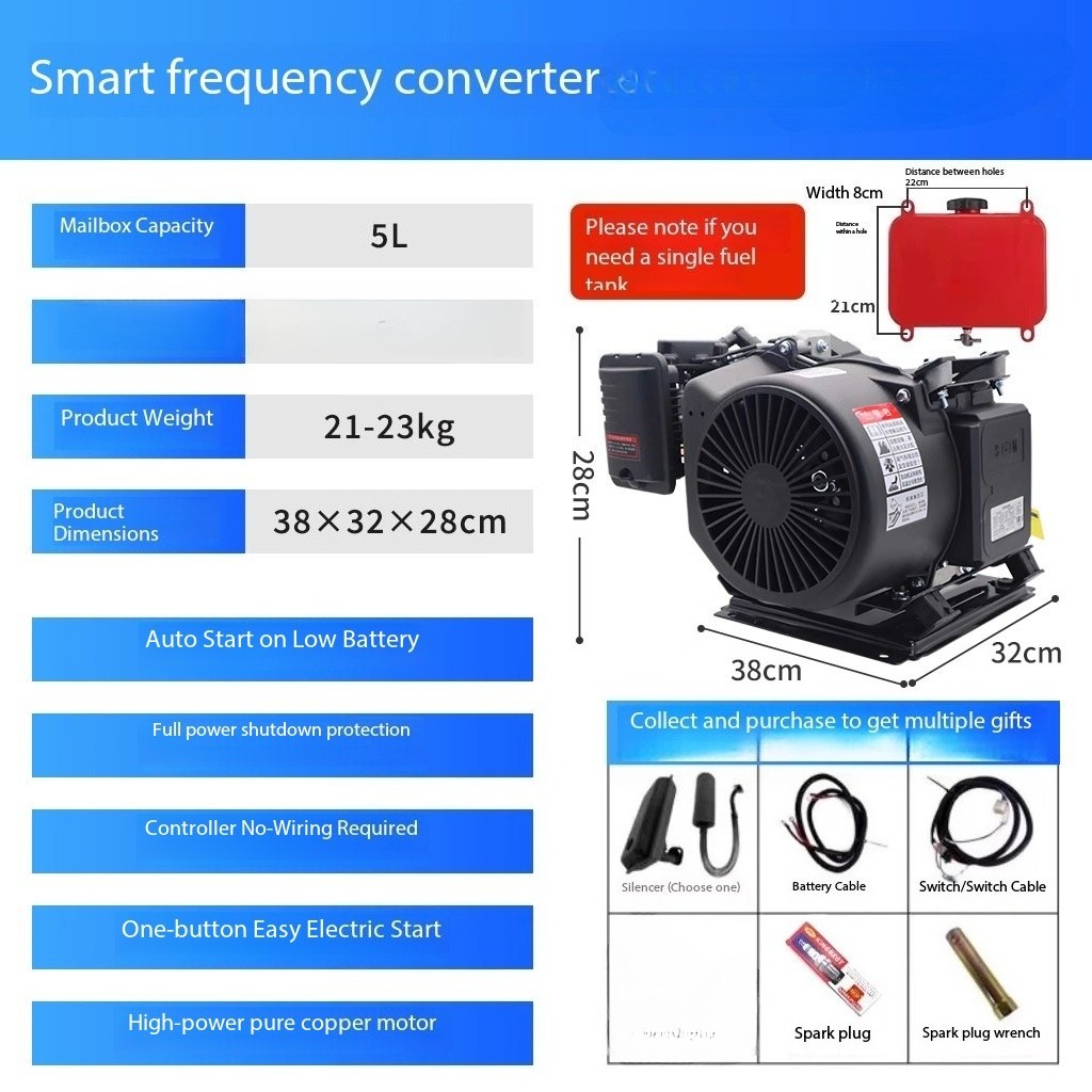 48V60V72V Fully Automatic Range Extender Generator Electric Tricycle Quadricycle