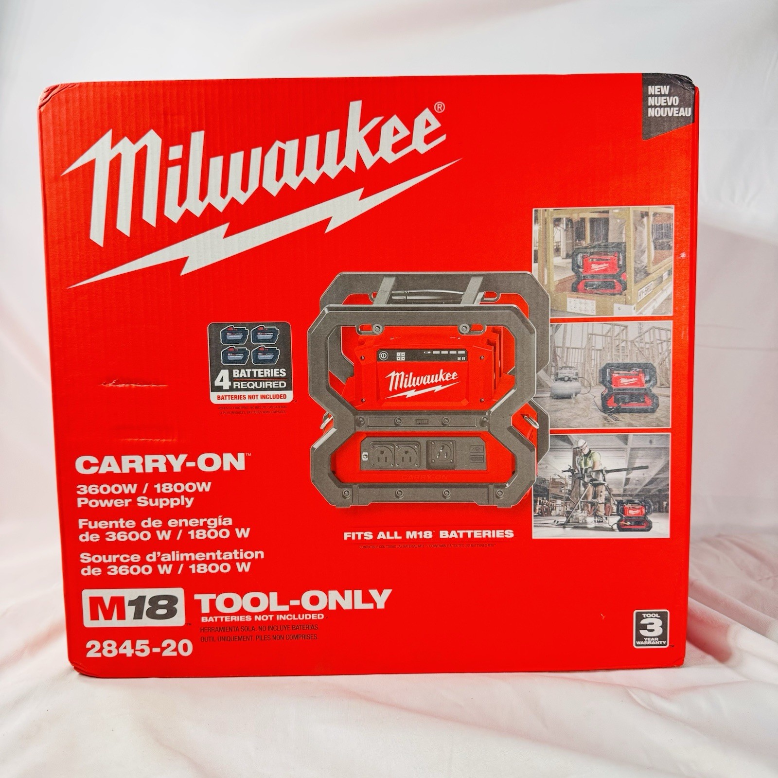 Milwaukee 2845-20 M18 CARRY-ON 3600W/1800W Power Supply
