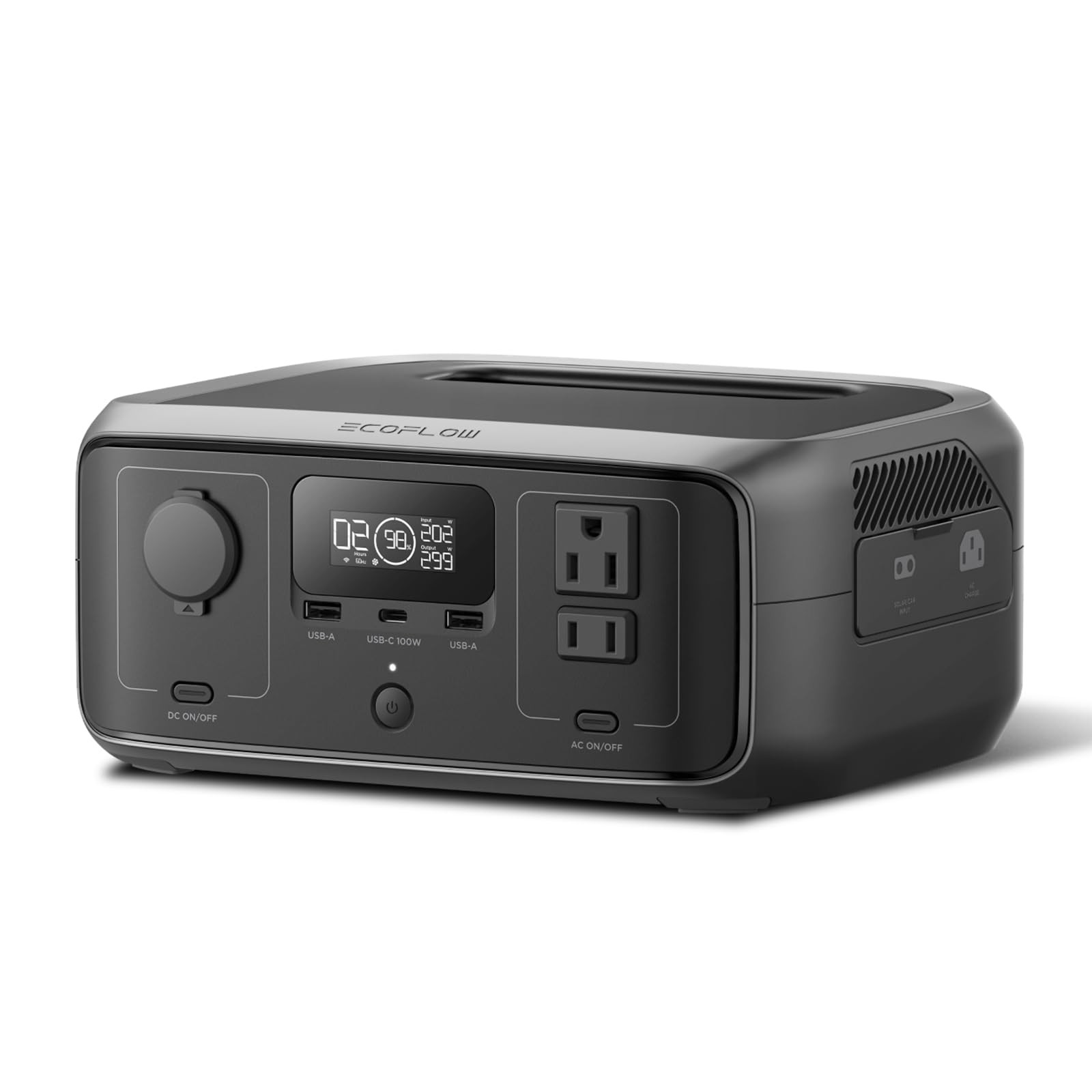 EF ECOFLOW Portable Power Station RIVER 3, 245Wh LiFePO4 ‎Black