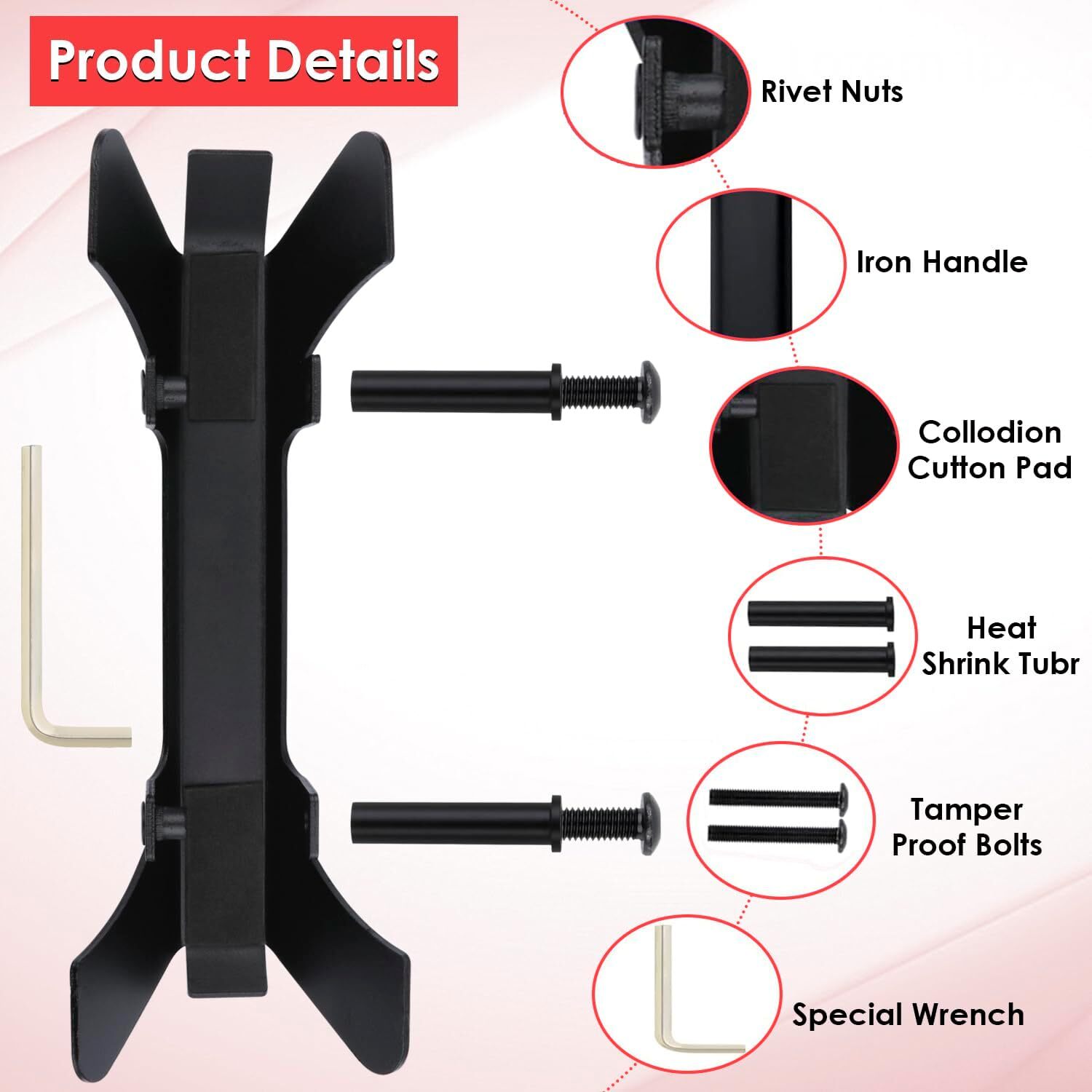Black Anti-Theft Generator Security Bracket for Honda Generator EU2200i EU2000i