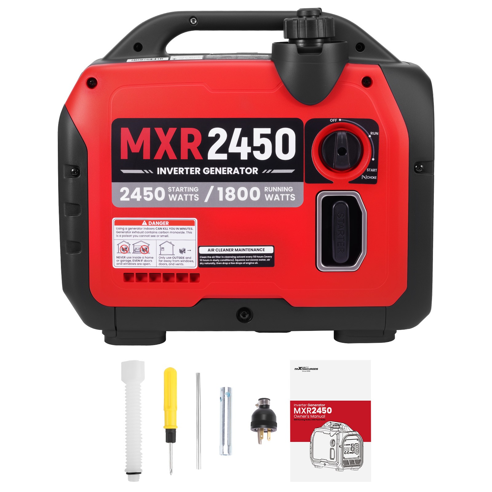 Portable 2450W Peak Generator 33lb – ECO Mode & Parallel Ready for Outdoor