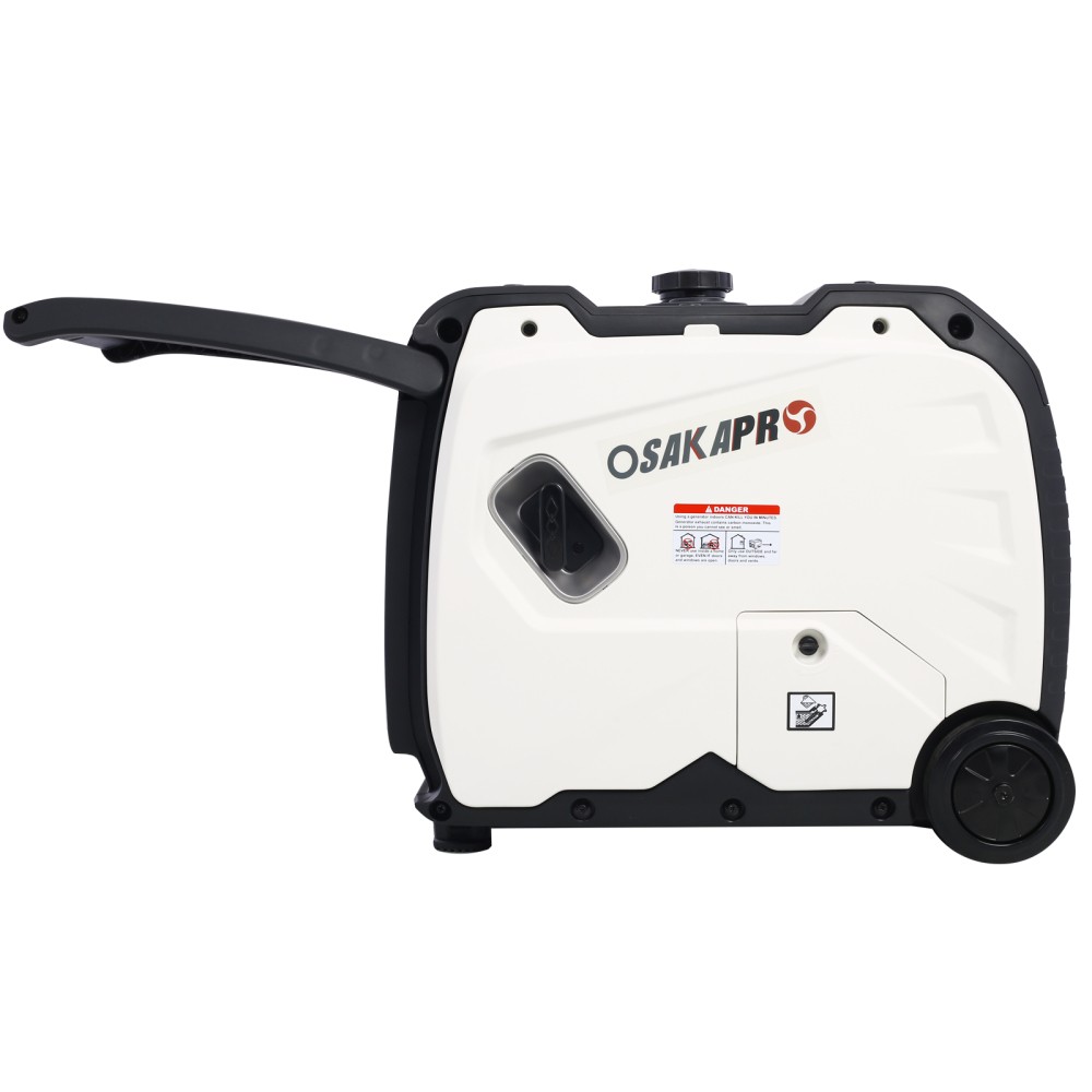 Ultra-Quiet 4500W Inverter Generator w/Electric Start – Foldable Handle & Wheels