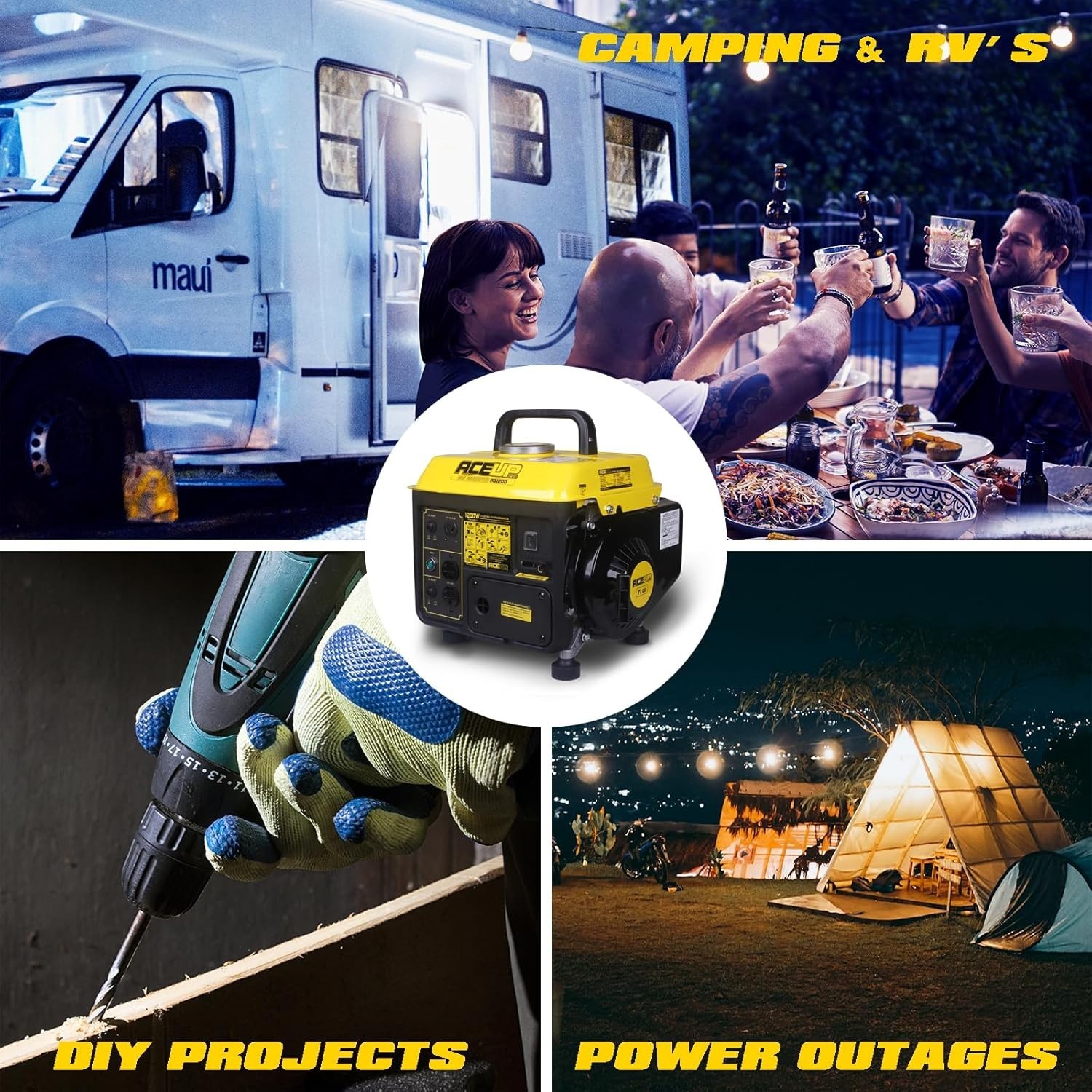 LA MEJOR Planta Generador De Luz Electrica De Gasolina 2 Ciclos 1200W Portatil