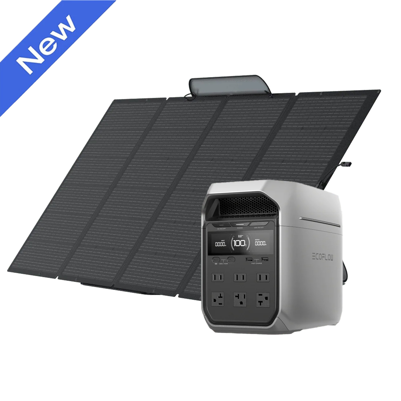 EcoFlow DELTA 3 Plus 1024Wh Portable Power Station LFP Battery+400W Solar Panel