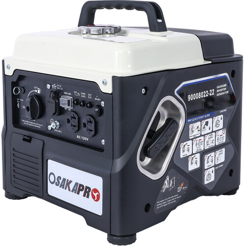 Portable Inverter Generator 1200W Ultra Quiet Gas Engine 56cc 4-stroke Eco-Mode