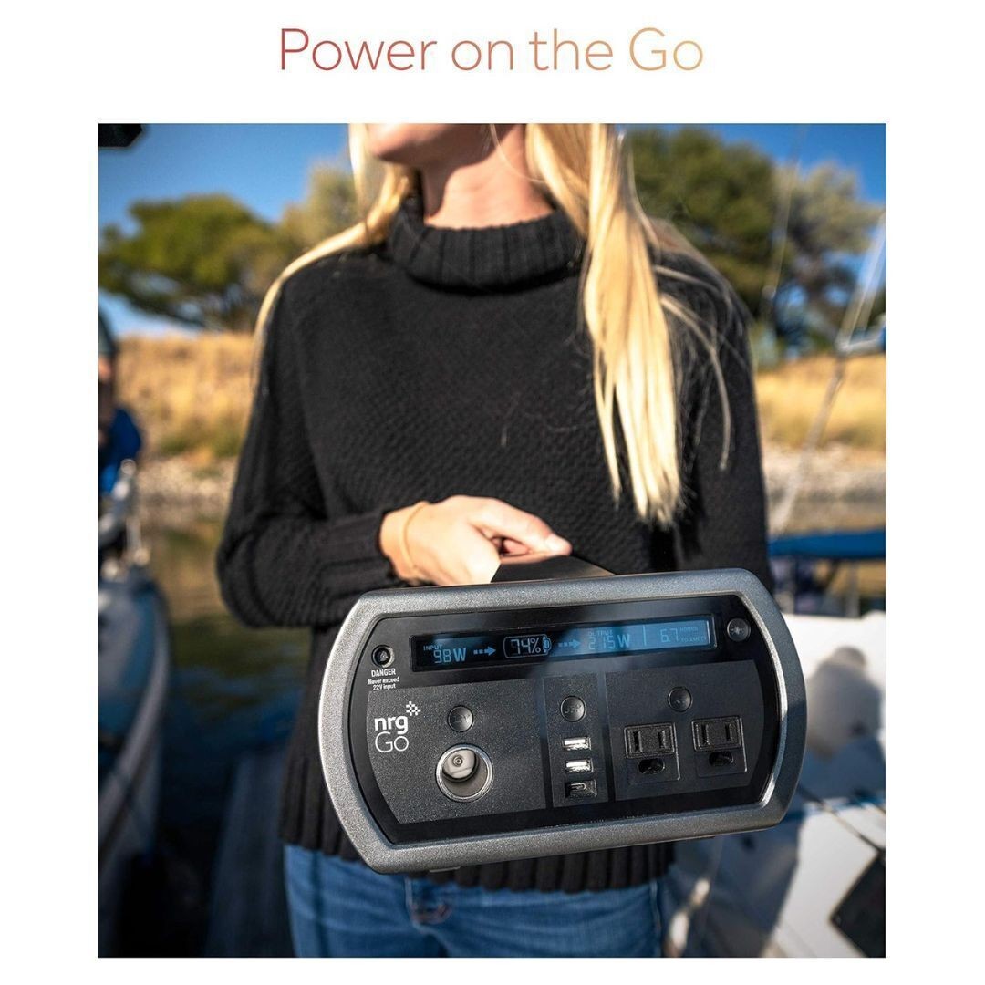 nrgGo 400 Portable 500wh Black and Gray 1200W Surge Power Station