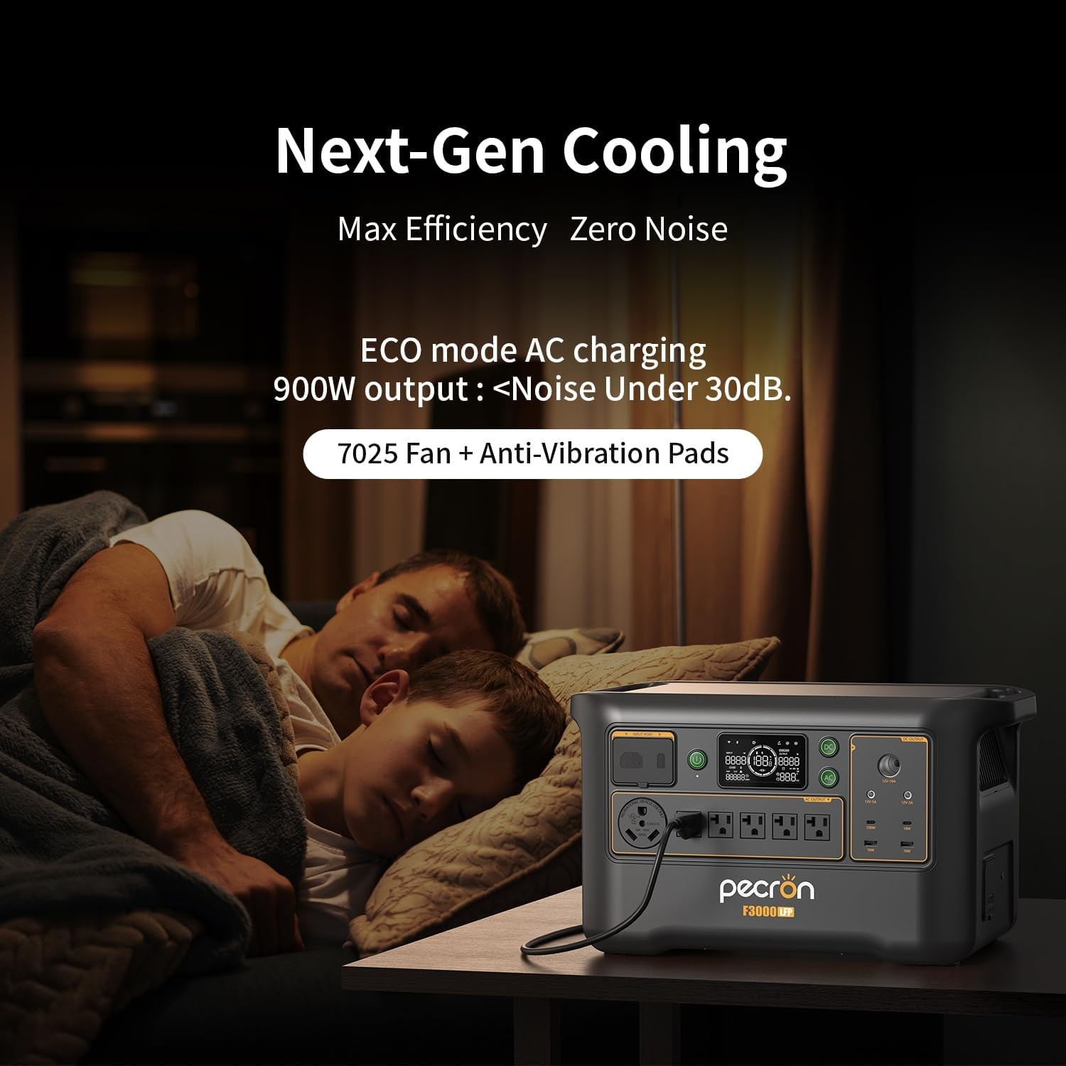 pecron F3000LFP Portable Power Station 3072Wh Solar Generator w/200W Solar Panel