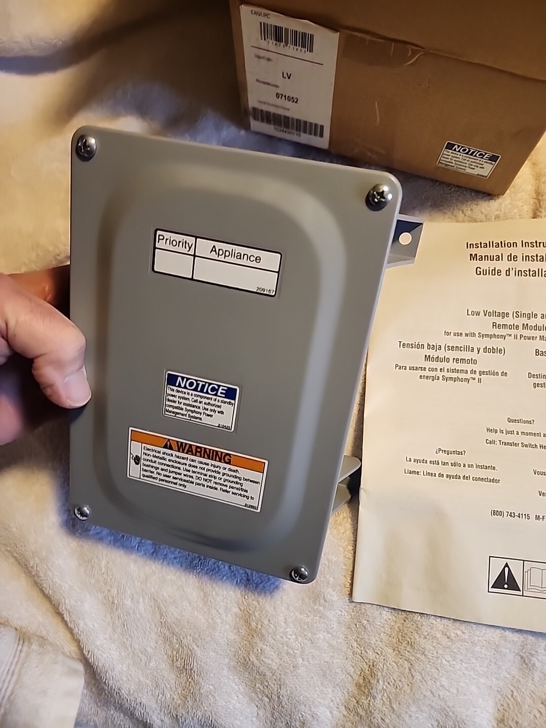 NEW Briggs & Stratton 071052 Low Voltage Module For Symphony Transfer Switch