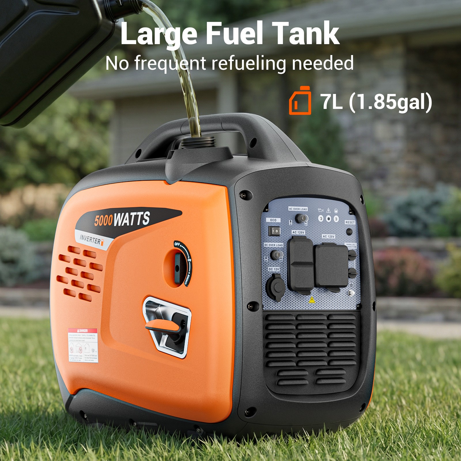 Mutaomay Inverter Generator Quiet Gasoline 5KW Portable Home Backup Construction