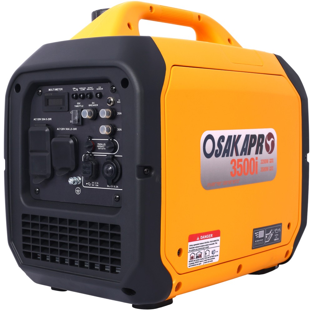 5500W Dual Fuel Inverter Generator w/ Remote Start, CO Sensor & Wheels