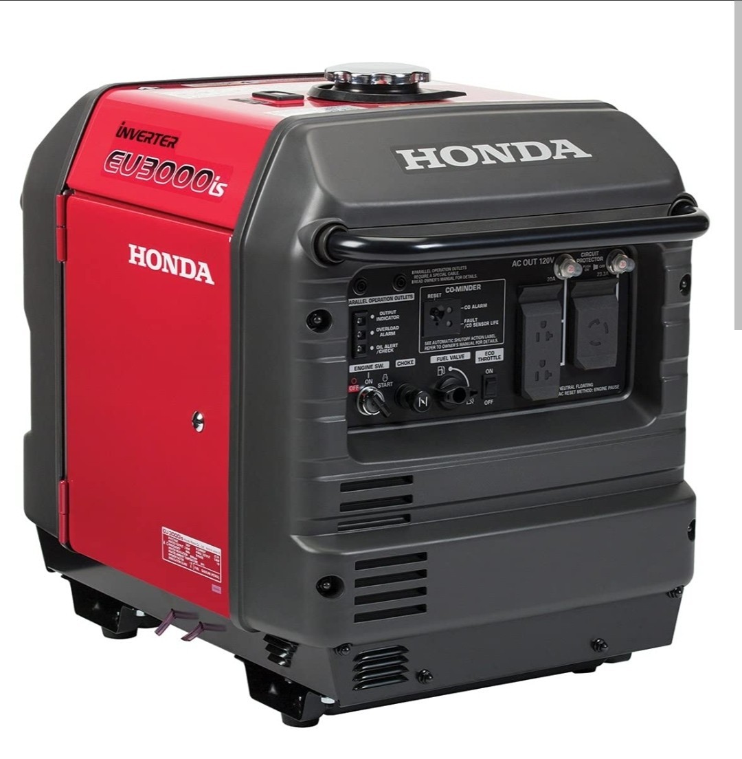 Honda EU3000i Inverter Generator Bluetooth Fuel Injection 120V Red/Black