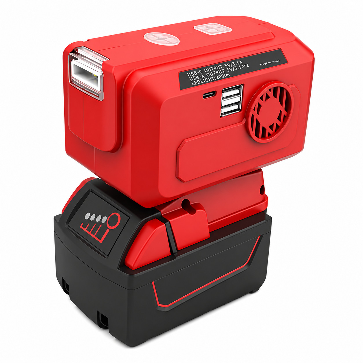 220V Portable Power Inverter for Milwaukee 18V Battery,AC & USB Output，promotion