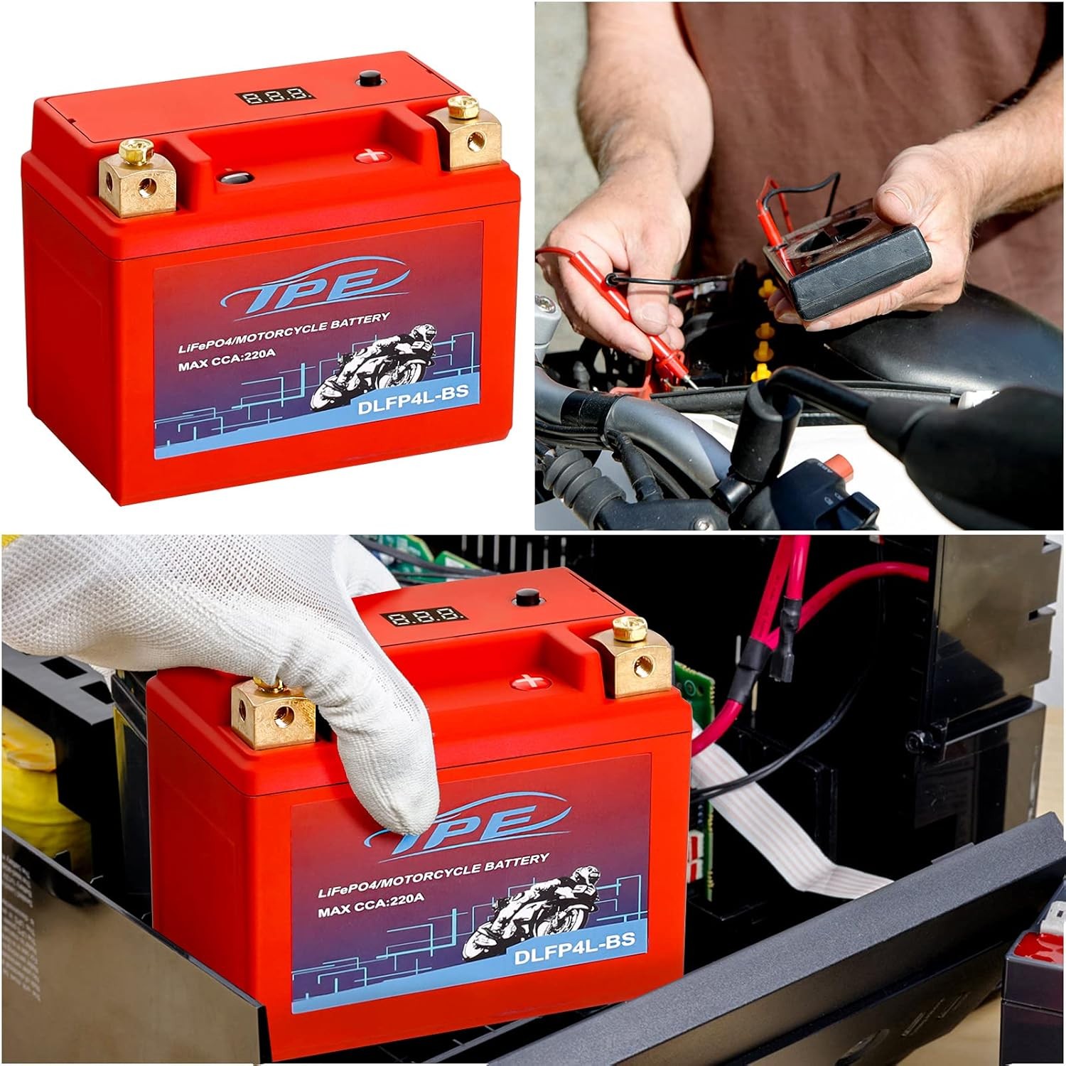 LiFePO4 Motorcycle Battery 12.8V 2.5Ah TPE Engine Start Lithium Motorcycle