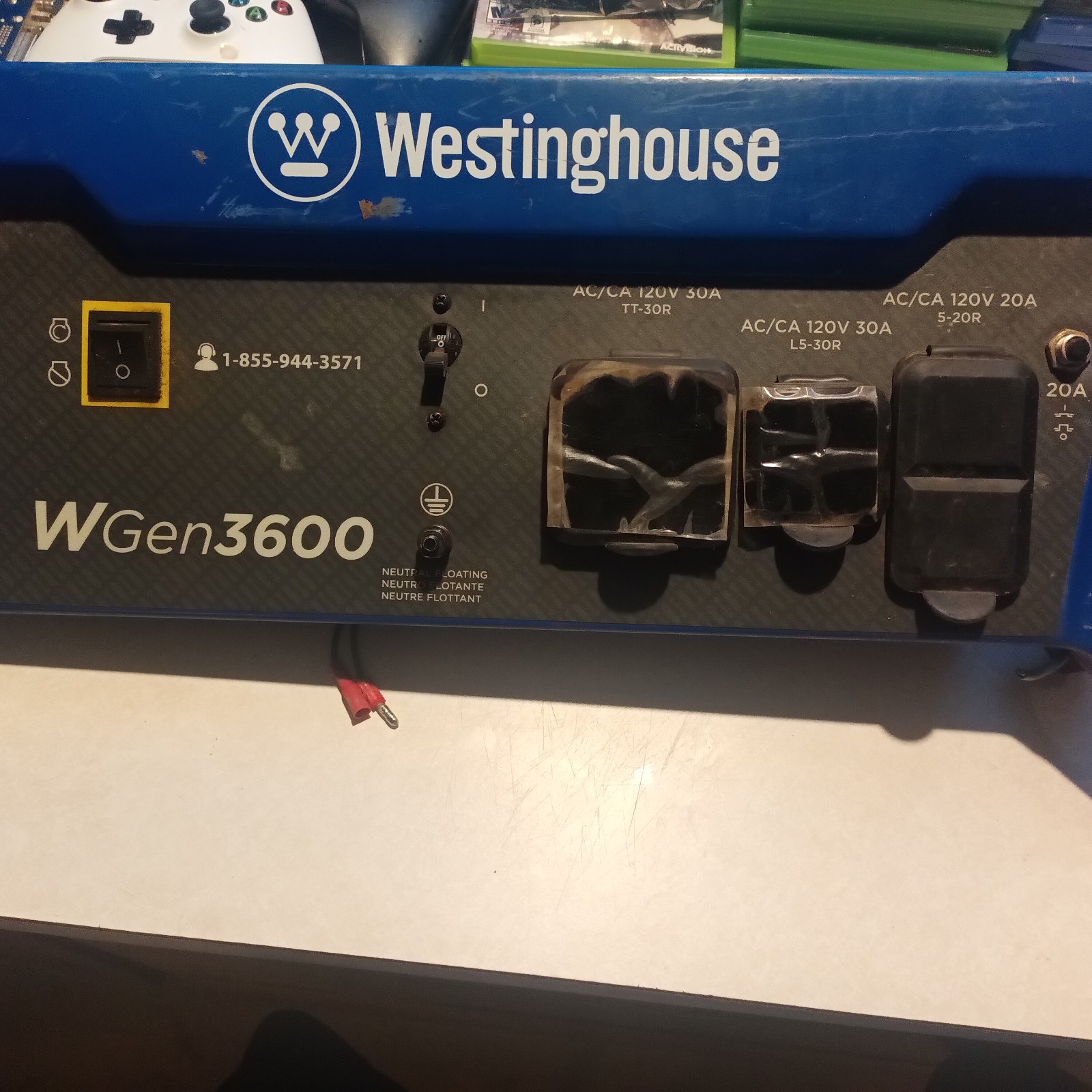 Westinghouse WGen3600V Portable Generator OEM Blue Control Panel Assembly 130519