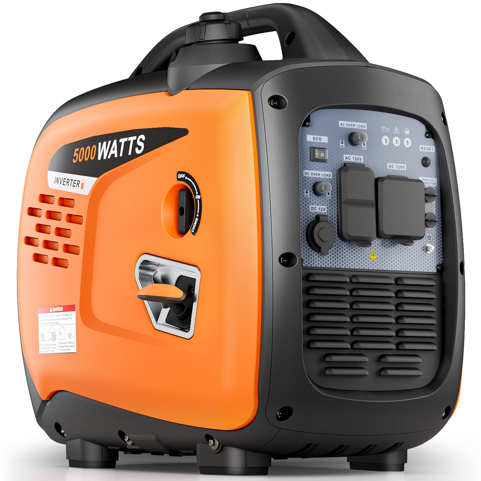 Mutaomay 5000W Gas Inverter Generator Quiet Portable for RV Camping / Home Use