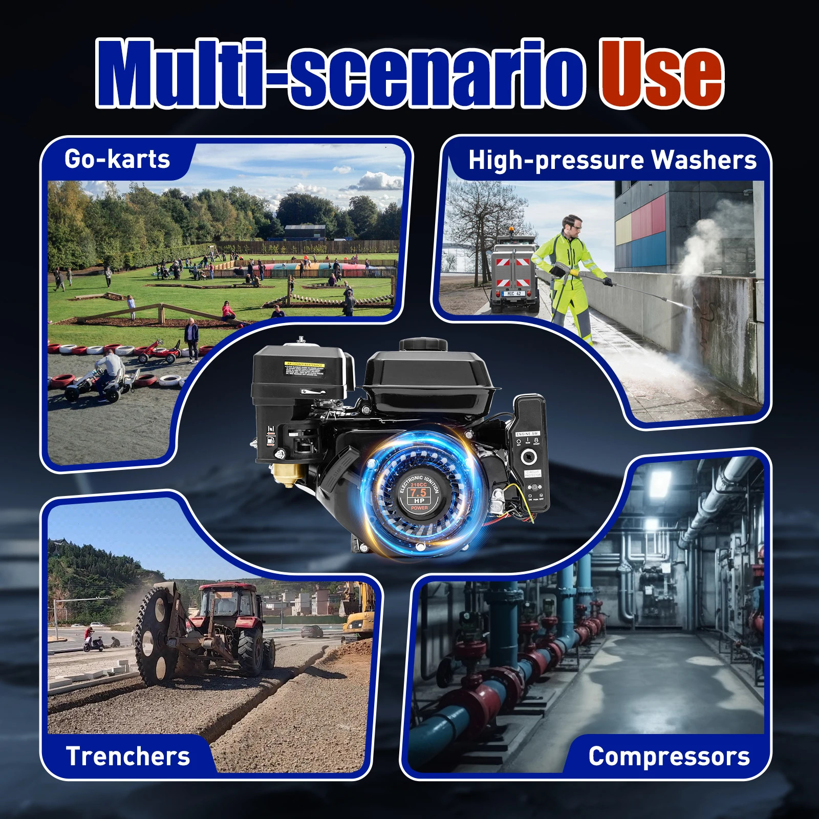 168F170F Gasoline Engine Sprayer Micro Engine Four-stroke SmallPower Accessories