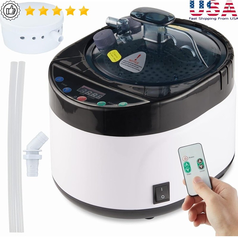 1500W Home Steam Generator 4L Capacity Herbal Box Remote Control 16 Settings New