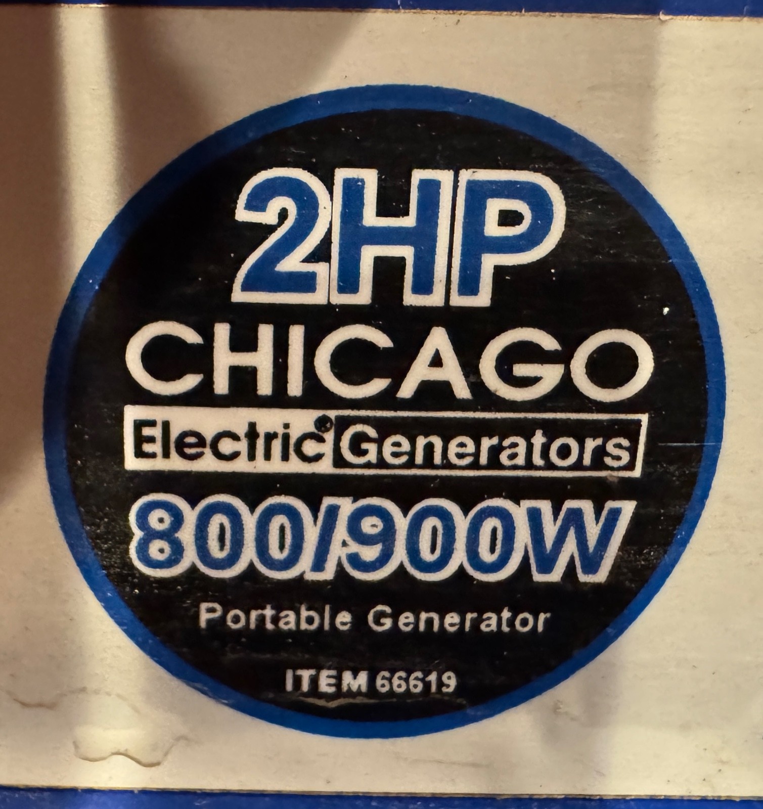 Chicago Electric 800W Portable Generator 900W Max – Used Item 66619