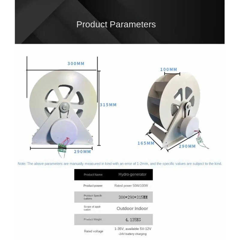 Hydrogenerator Low-speed Disk Power Generator Outdoor Wind and Water Turbines