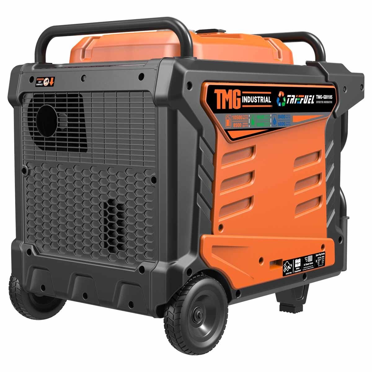 Inverter Hybrid Generator 10500W Tri-Fuel Gas LPG NG Low THD Less Than 3%