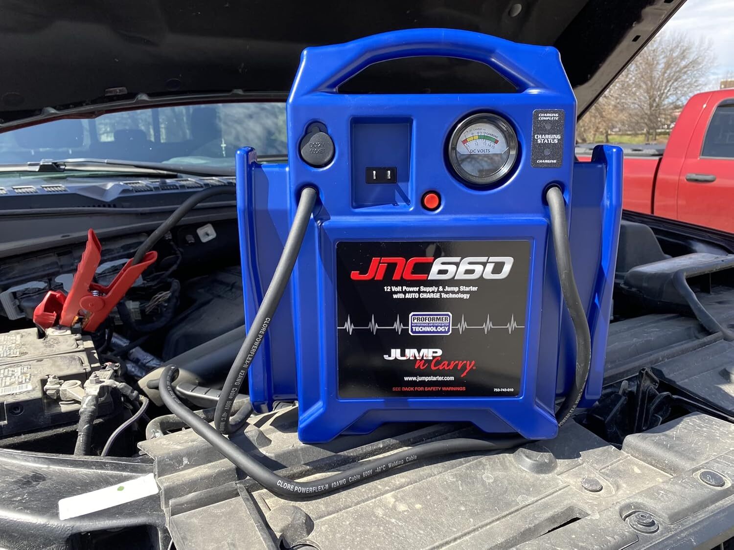 Clore Automotive Jump-N-Carry JNC660 1700 Peak Amp 12 Volt Jump Starter, Blue..