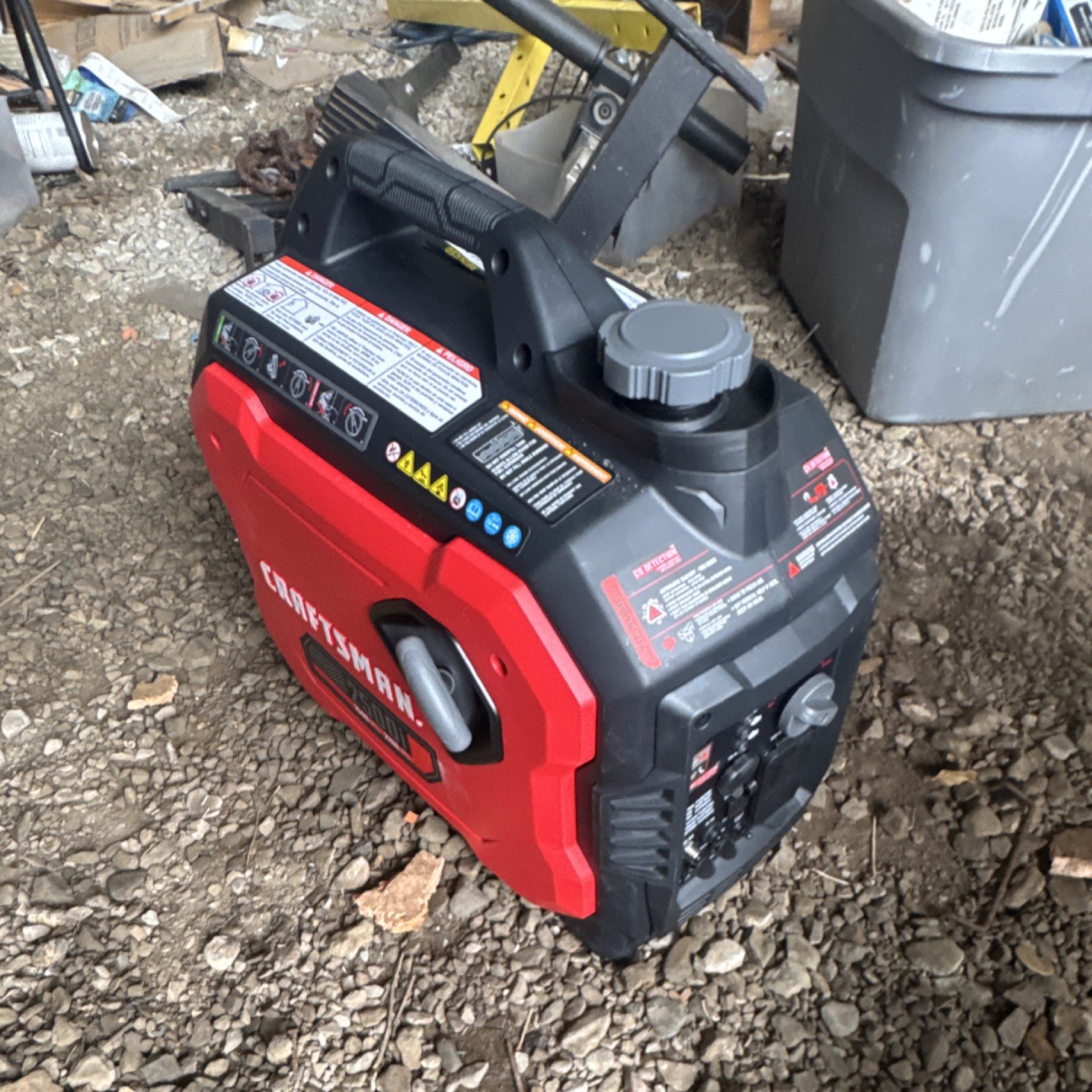 Craftsman Inverter Portable Gasoline Generator Red Black Plastic Metal