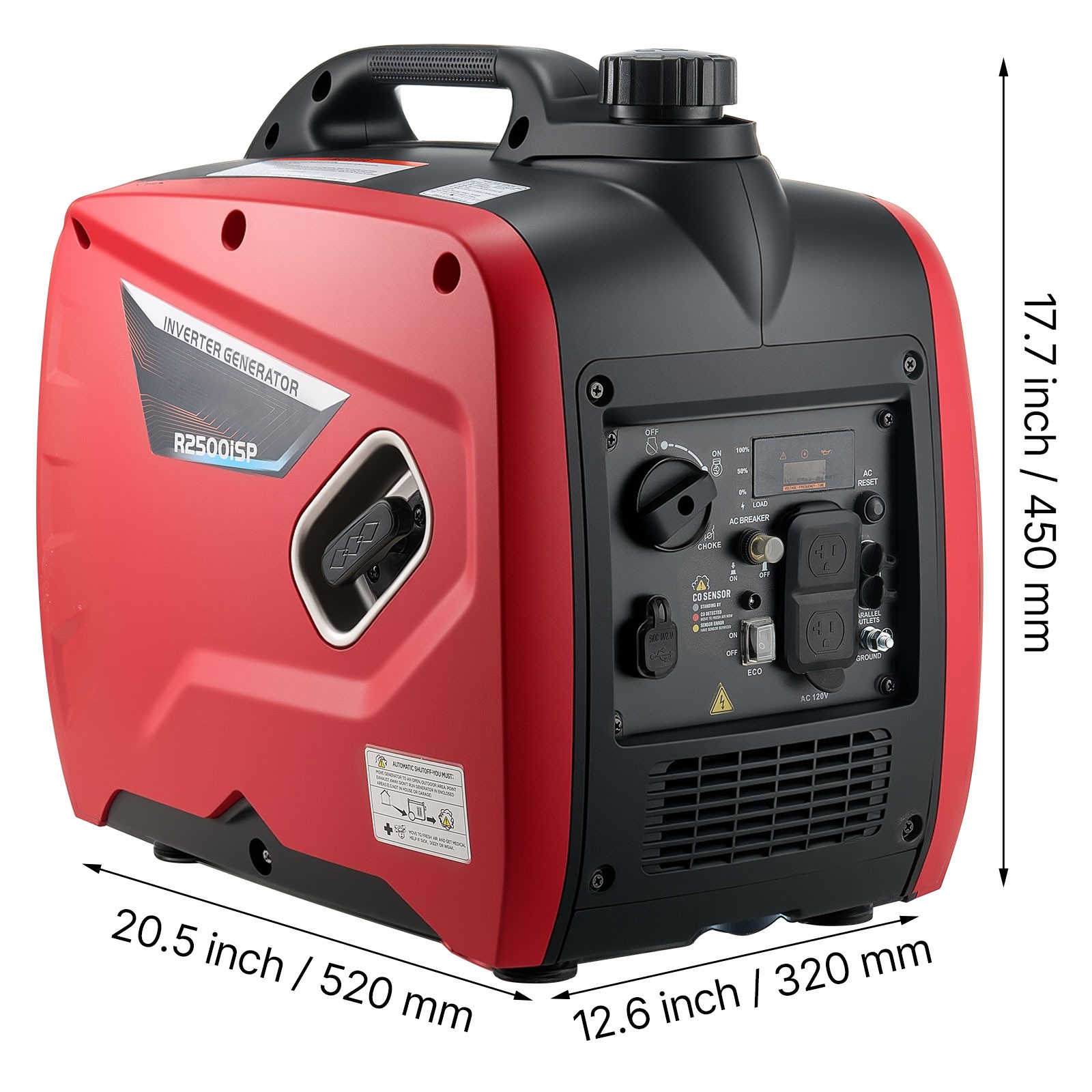Uimoso 3000W Gas Portable Inverter Generator 122cc 4-Stroke Engine Quiet Run