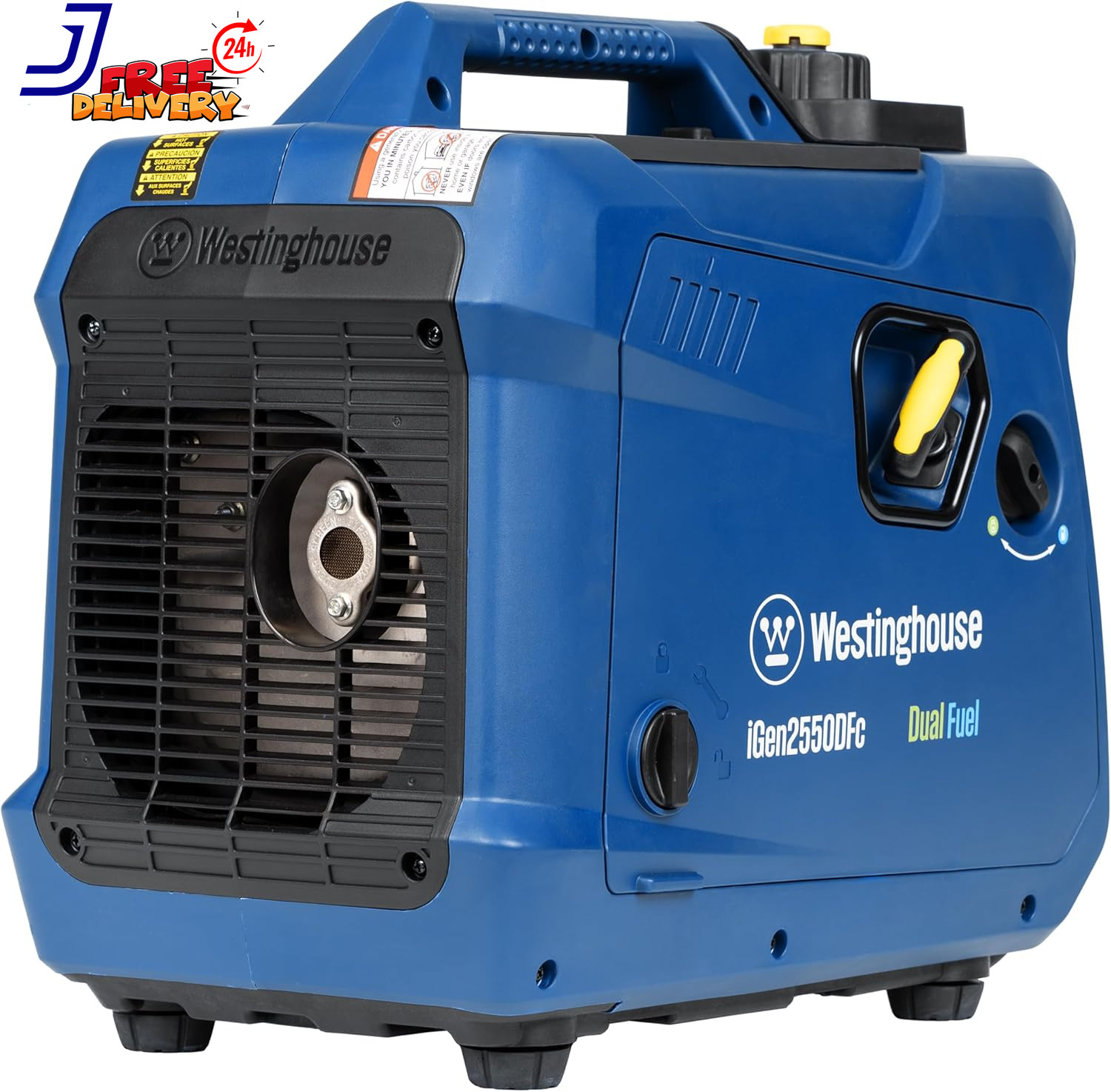 2550 Peak Watt Super Quiet & Lightweight Portable Inverter Generator CO Sensor