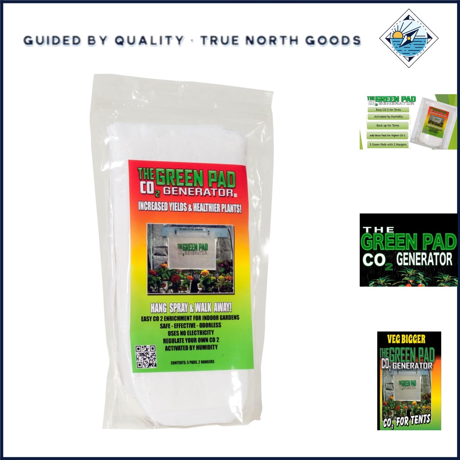 CO2 Generator for Indoor Plants, Includes 5 Pads and 2 Hanging Accessories