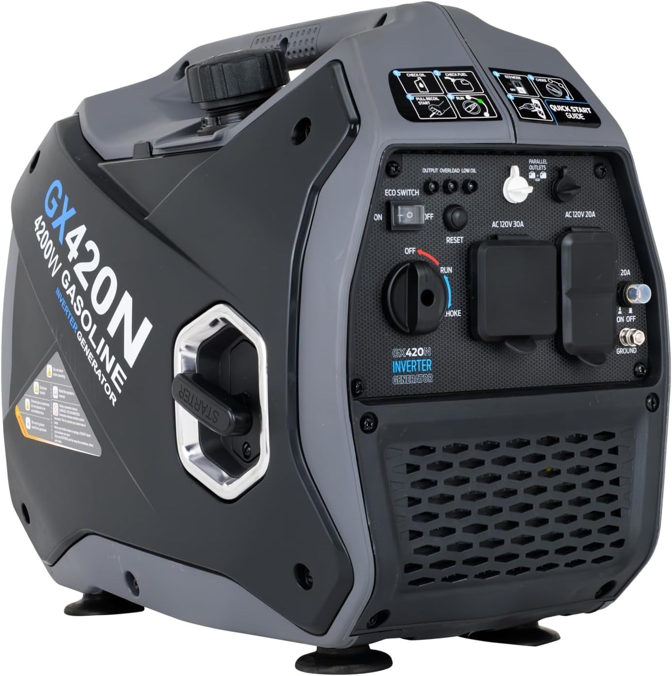 Pulsar 4,200-Watt Super Quiet Portable RV Ready Gas Powered Inverter Generator