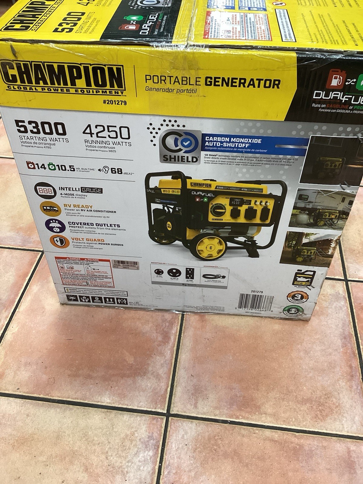 CHAMPION 5300 / 4250 Watt Portable Dual Fuel Generator Model# 201279 NEW