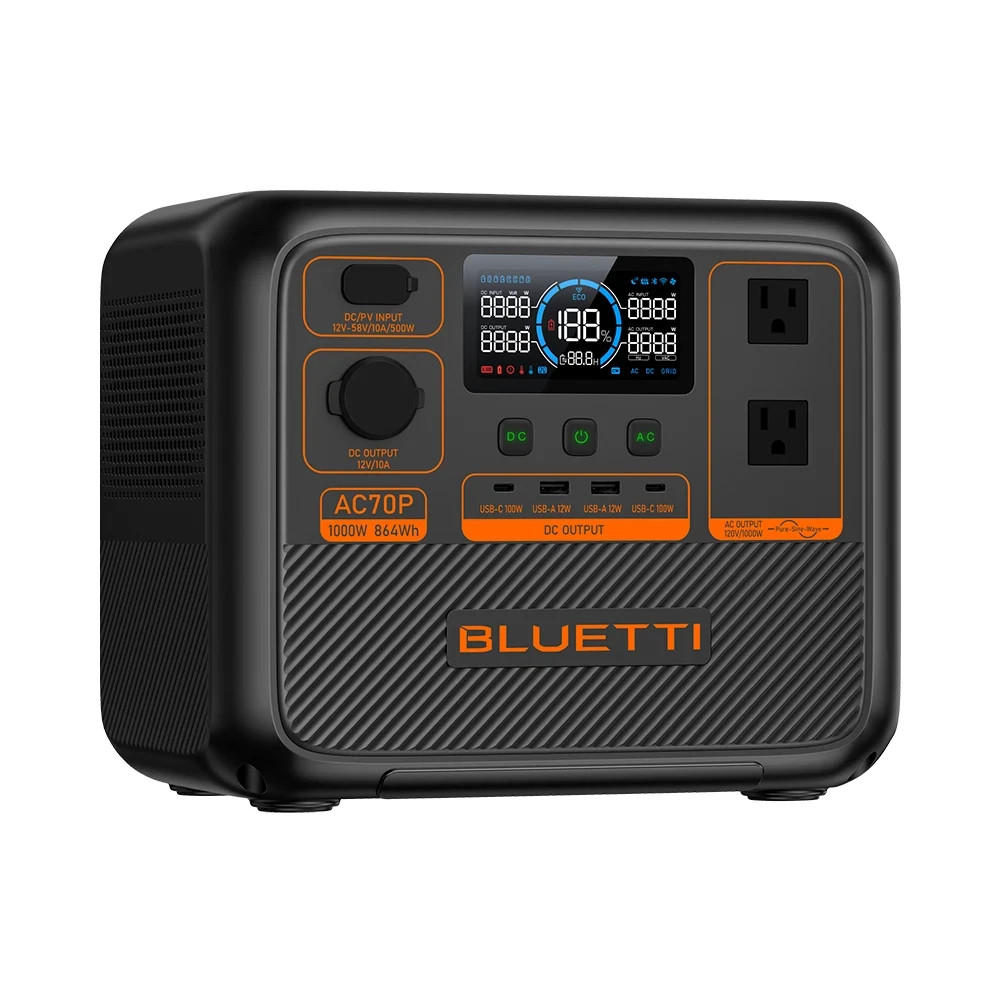 New Bluetti AC70P Portable Power Station 1000W 864Wh