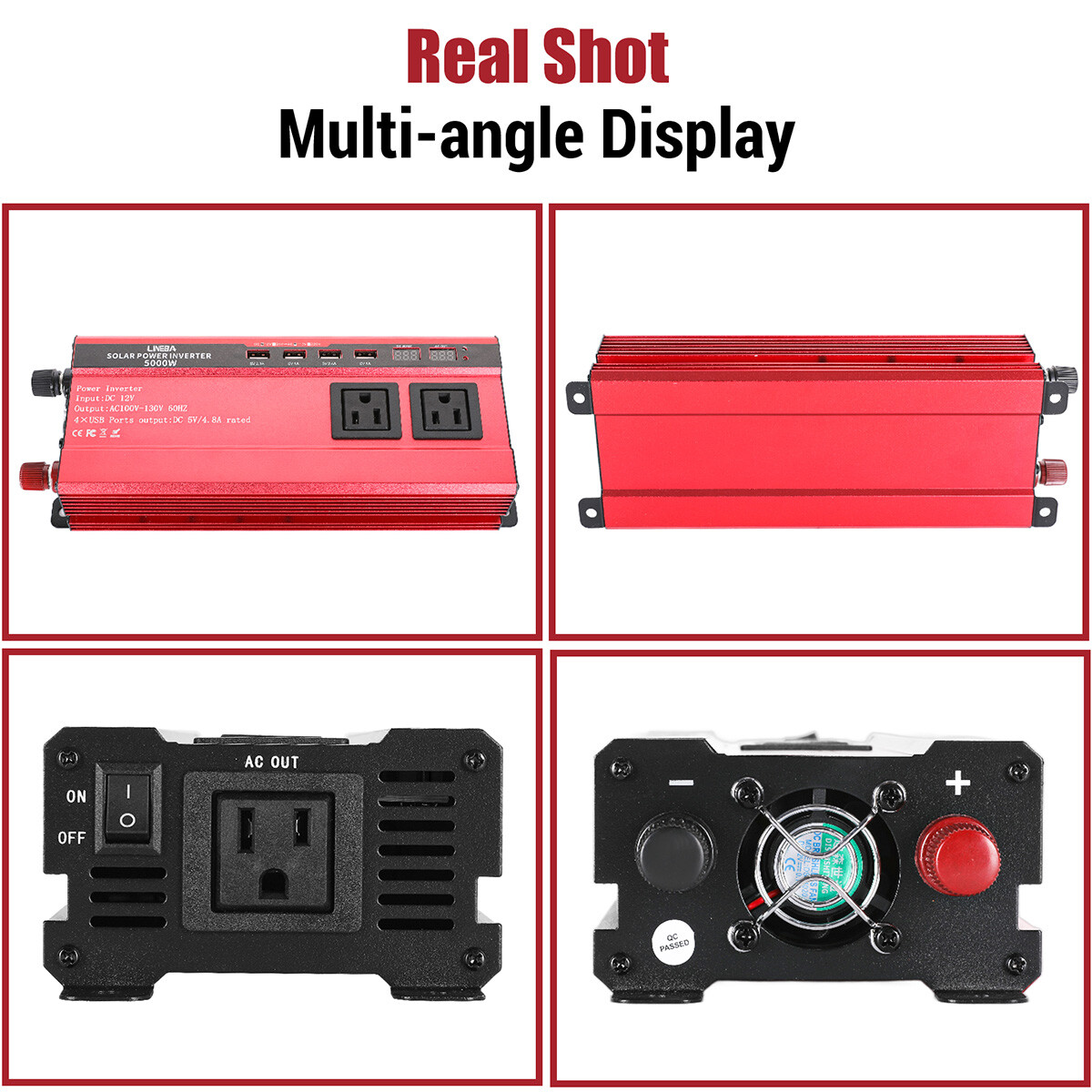 5000W Inverter Solar Panel Kit Solar Power Generator 100A Home 110V Grid System