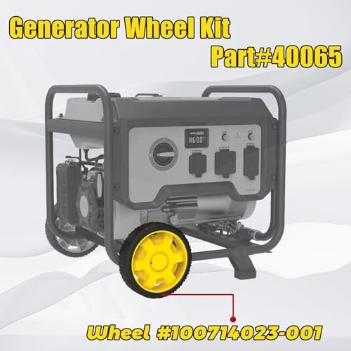 Generator Wheel Kit for 2800-4750W Generators, Folding Handle, Never-Flat Tires