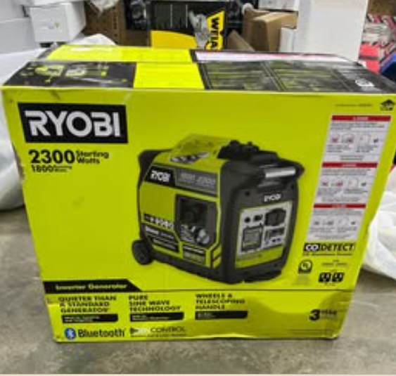 Ryobi RYI2322 2300W Gasoline Powered Bluetooth Inverter Generator