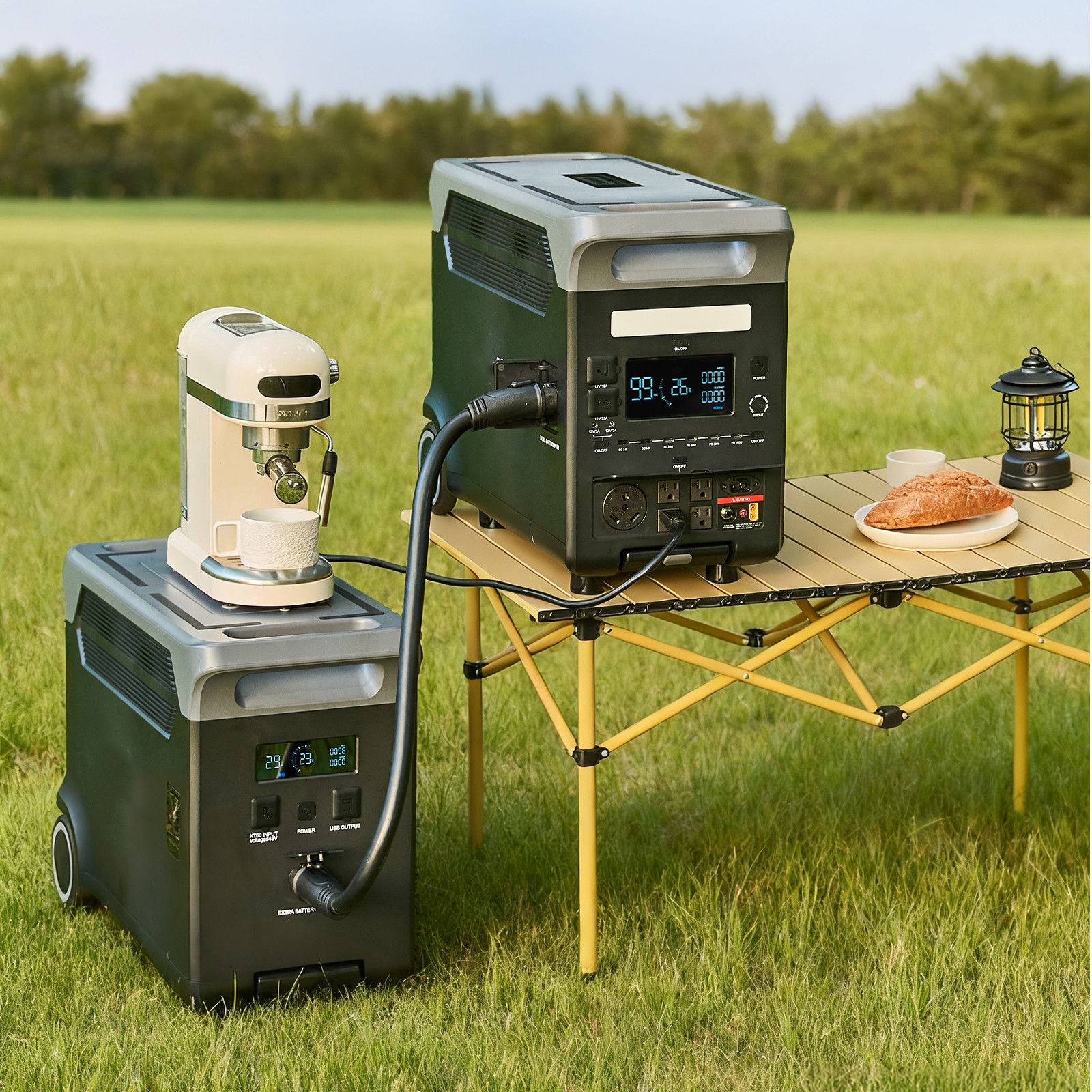Uimoso Portable Power Station Solar Generator 3600W 3840Wh with 10 Output Ports
